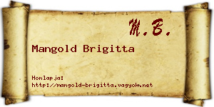 Mangold Brigitta névjegykártya